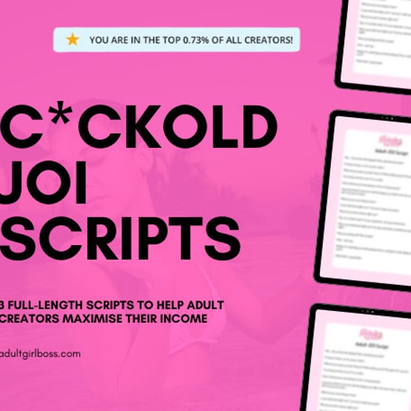 My 3 C*ckold JOI Scripts for OnlyFans - Remove the Guesswork from Femdom Content Creation
