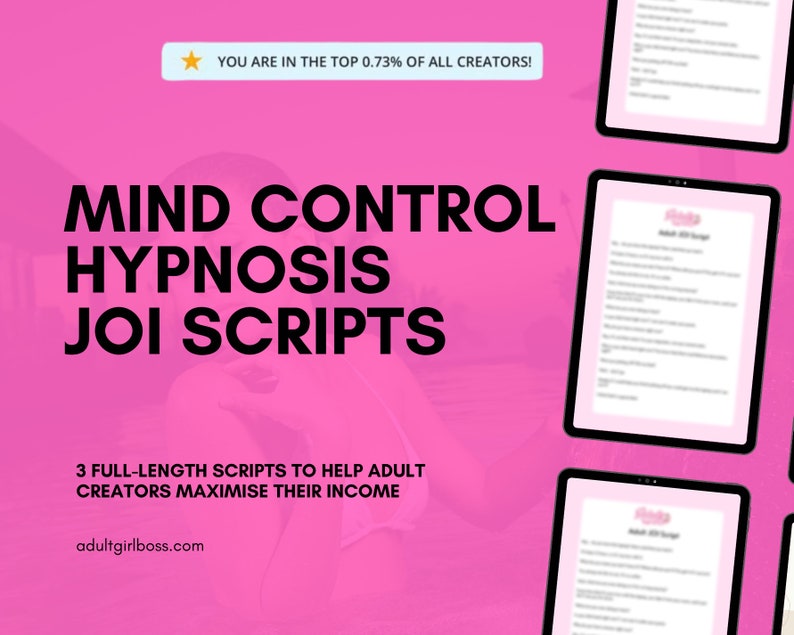 Hypnosis/mind Control/dream JOI Scripts for Adult Content Creators Increase Your Onlyfans