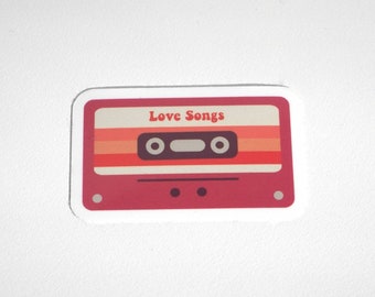 Love Song Stickers | Love Message | Laptop Stickers | Cassette Stickers | Positive Mindset | Self-Love | Gift for Girlfriend or Relationship