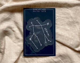 Suncatcher Zodiac Sign Stickers | Window Stickers | Sun Catchers | Constellation | Rainbow | Christmas Gift | Gift for Girlfriend | Astro