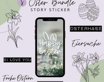 Story Sticker Easter Bundle | Social Media | Instagram Story Stickers | Hand Lettering | Digital Products | Influencer Story | Story Inspo