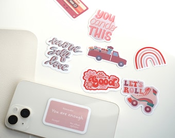 Rosa Sticker Bundle | Selflove | Self Care Laptop Sticker | Love Yourself Sticker | Positives Mindset | Geschenk Schwester Mama | Muttertag