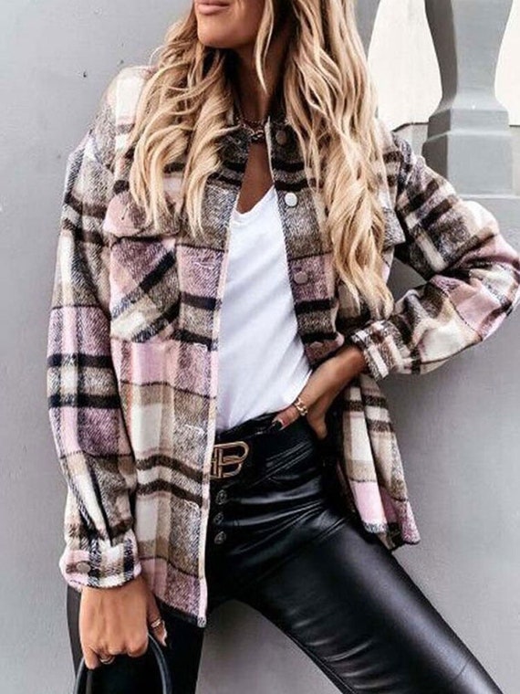 Womens plaid winter jackets shop