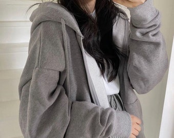 PXiong Women Hooded Sweatshirt Wool Coat Winter Warm Zipper Cotton Coat Hoodie 