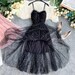 Elegant Women Sequined V Neck Mesh Dress Summer,Star Prom Dress, Cottagecore Tulle Dress,Prom Dress Fairy,Formal dress,Wedding guest dress