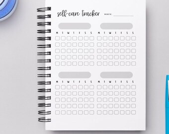 Printable Self-care Tracker-Printable Selfcare Planner-Printable Journal Page-Monthly Tracker-Health Tracker