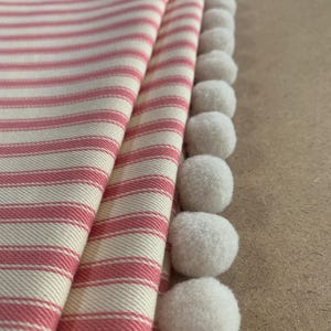 Handmade Cotton Roman Blind: Luxury Lined Ticking fabric