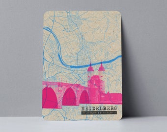 Heidelberg Postkarte Alte Brücke A6