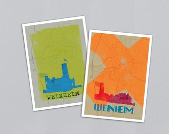 Weinheim Postkartenset, Burgruine Windeck