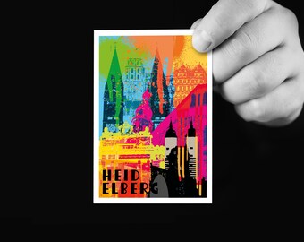 Heidelberg Collage, Postkarte