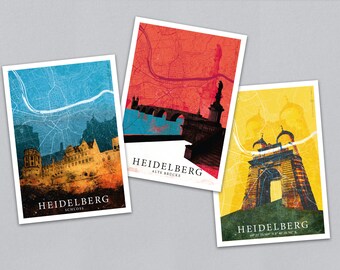 Heidelberg 3er Postkartenset