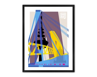 Mannheim Poster, Illustration, Digitaldruck Bilderdruck