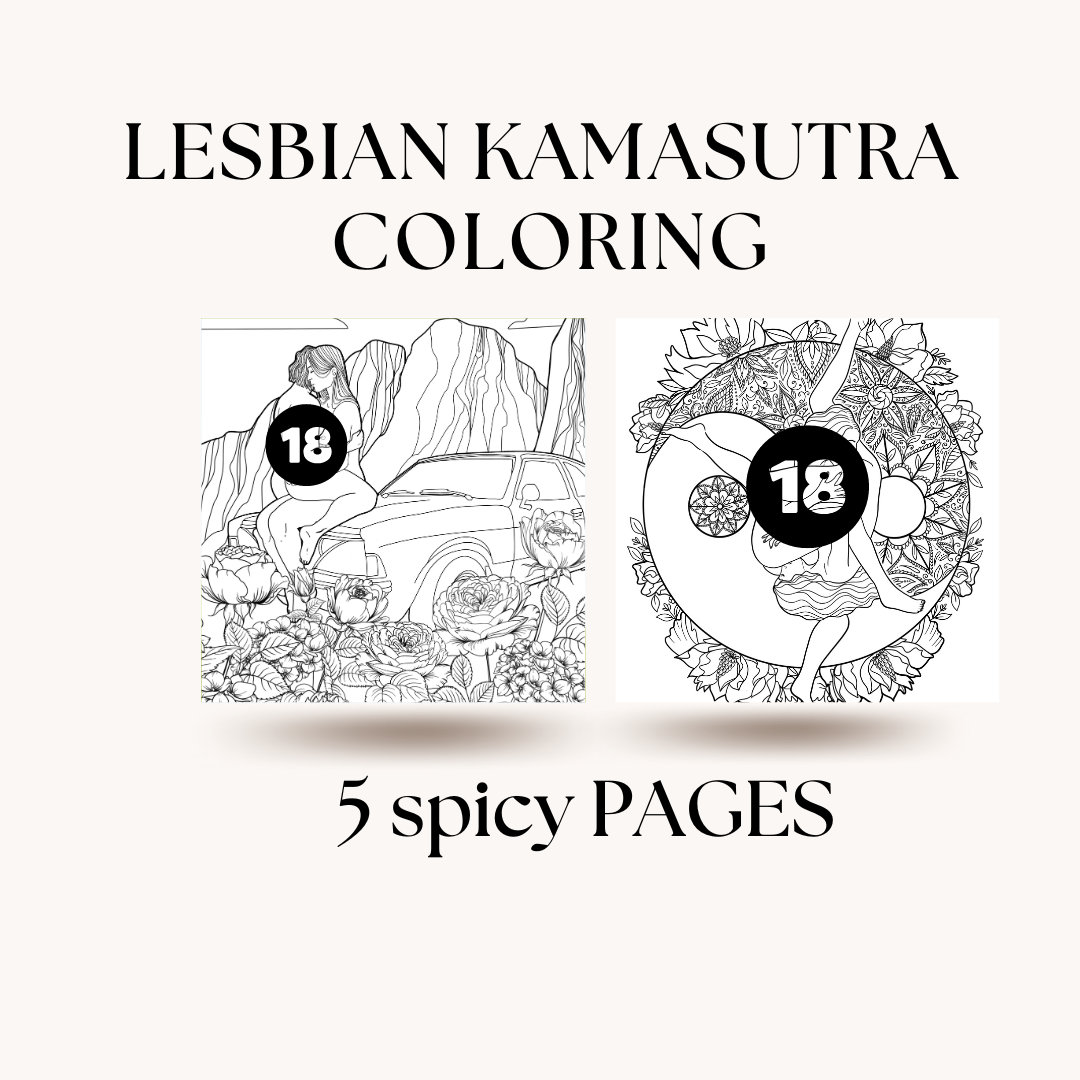 Lesbian Kama Sutra Erotic Adult Coloring Book Lesbian Coloring Pages