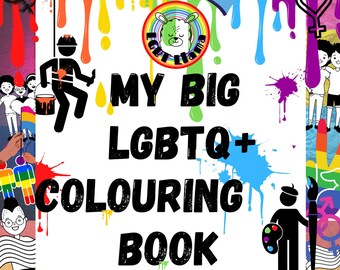 BEST VALUE! 20 Pages! My Big LGBTQ+ Printable Colouring Book Junior Edition, Colouring Pages Pride Digital Colouring Printable Coloring,