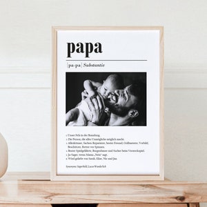 Pour le meilleur papa du monde, personnalisé avec texte et image | Affiche père fils fille papa cadeau fête des pères mari cadeau anniversaire