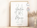 Personalized wedding photo with coordinates, image of bride and groom, you and me, family, wedding gift, home, wedding present, bachelorette party, we said yes product logo