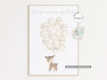 Guest book for baby showers | Balloons for writing on | Rabbit, deer, fox, bear, boy, girl | Alternative guest book | Party favor | Baby shower poster | Birth