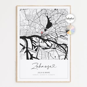 Zuhause - Koordinaten Bild | Hochzeitsgeschenk personalisiert Jahrestag Valentinstag Geschenk für ihn Hochzeit Verlobungsgeschenk Familie