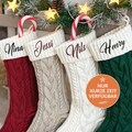Large Santa Claus stocking personalized with name, Christmas gifts Santa Claus stocking gift wrapping socks knitted socks Advent calendar product logo