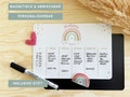Personalized magnetic timetable with name & class + pen | Gift for starting school, first day of school, primary school
