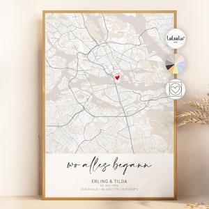 Wo alles begann- Koordinaten Bild | Hochzeitsgeschenk personalisiert Jahrestag Valentinstag Geschenk für ihn Hochzeit Verlobungsgeschenk JGA