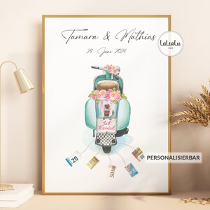Cadeau en espèces personnalisé vintage « Just Married » | Cadeau de mariage pour les mariés 2024, photo de mariage, voiture personnalisée JGA DIY