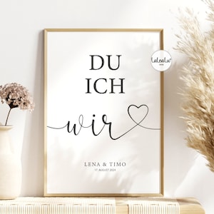 Cadeau commémoratif « You Me We » noms et date personnalisés | Mariés mariage à la maison cadeau de mariage JGA Calendrier de l'Avent Noël