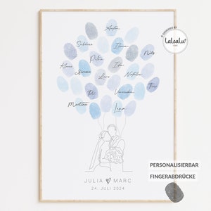 Cadeau de mariage personnalisé avec nom et date pour empreintes digitales | Cadeaux de mariage Argent Cadeau d'argent Cadeau de mariage LaLeaLuHome