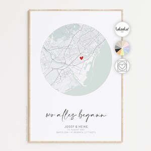 Wo alles begann- Koordinaten Bild | Hochzeitsgeschenk personalisiert Jahrestag Valentinstag Geschenk für ihn Hochzeit Verlobungsgeschenk JGA