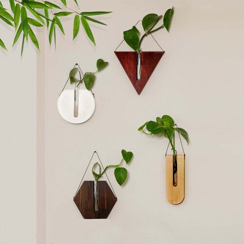 Wall Planter Propagation Station Wooden Wall Planter Indoor - Etsy