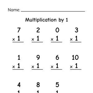 Exercícios de multiplicação: números de 1 a 10, 1ª a 3ª séries (download digital)