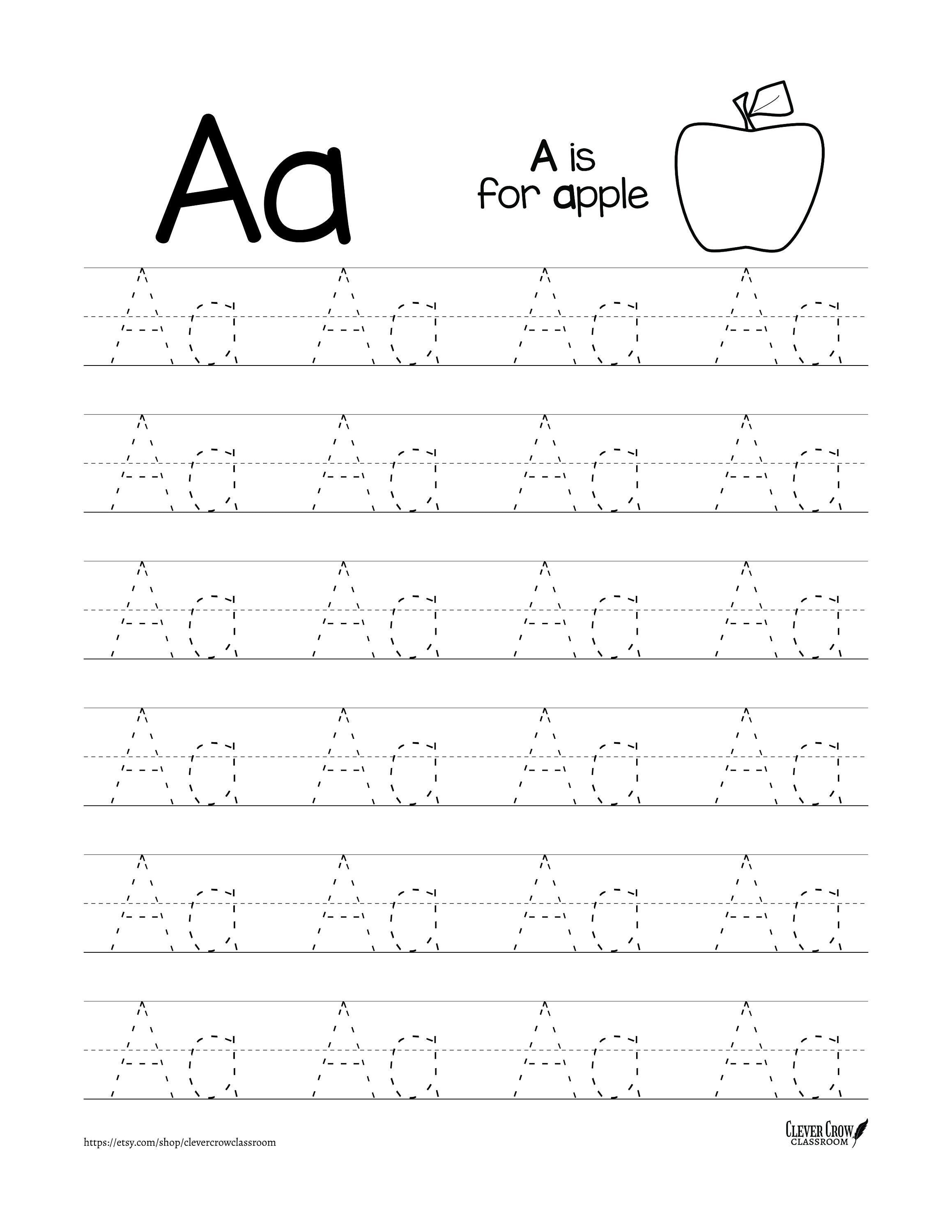 Alphabet Tracing Worksheets 26 Printable Uppercase and - Etsy