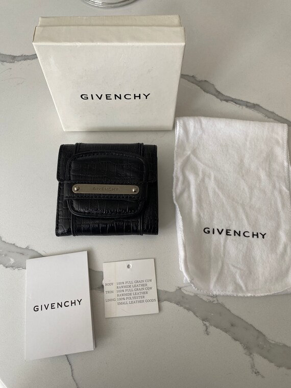 Vintage Givenchy wallet black alligator embossed