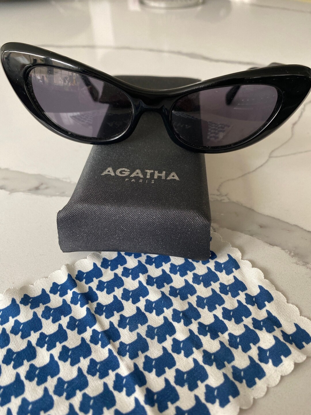 Vintage Agatha Cat Eye Sunglasses Made in Paris France  display picture 1