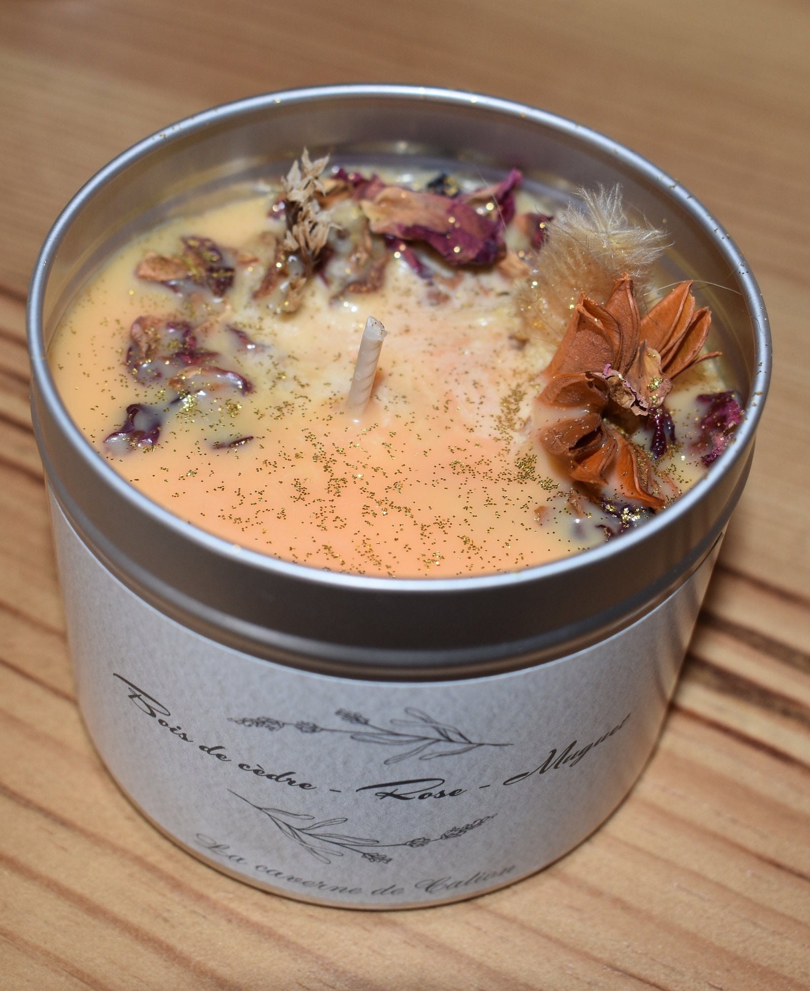 Bougie Parfumée Bois de Cèdre-Rose-Muguet, 200Ml