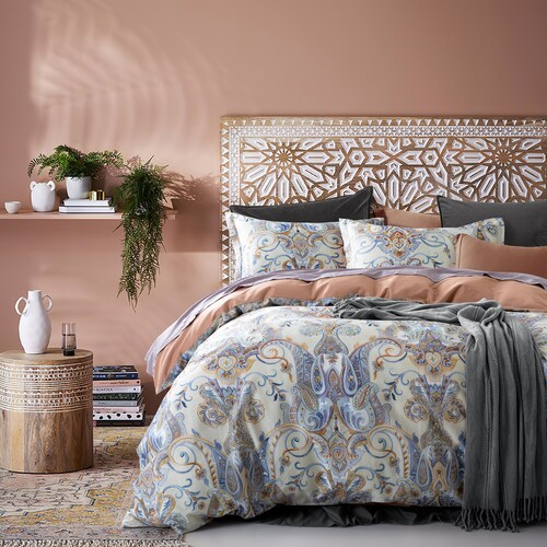 Boho Floral Medallions Duvet Cover Set Bohemian Paisley Etsy