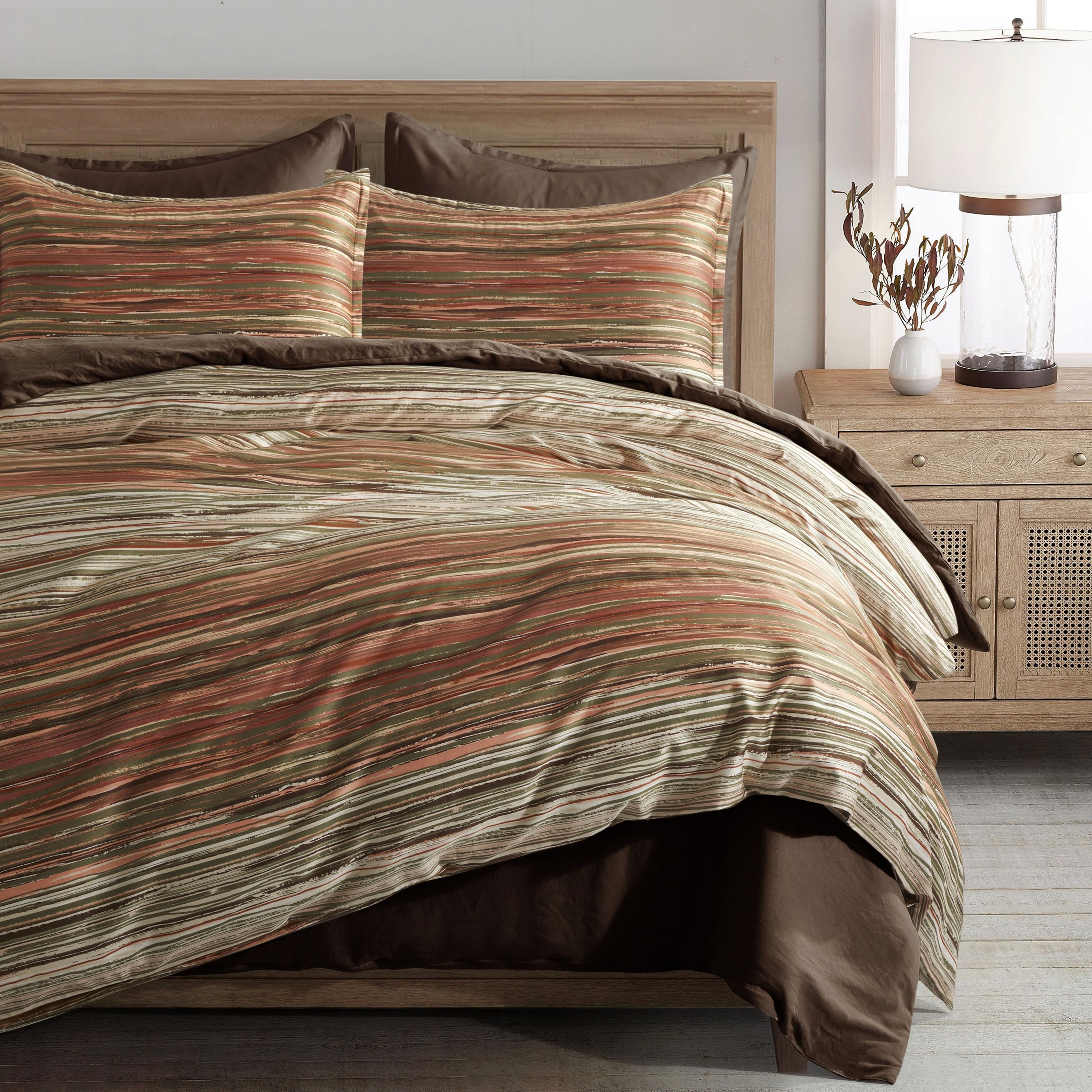 Minimalist Abstract Striped Duvet Cover Geo Brush Stroke Etsy