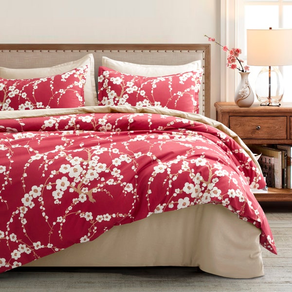 Red Duvet Cover Etsy