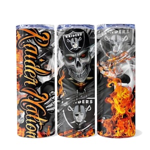 Raiders Nation 20oz Skinny Tumbler