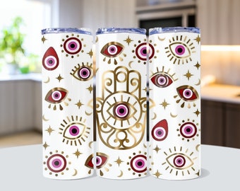 Pink Evil Eye Mal De Ojo 20oz Tumbler