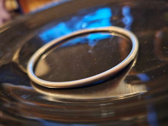 Sterling Silver Bangle, Stamped 925, Stacking Ban… - image 2