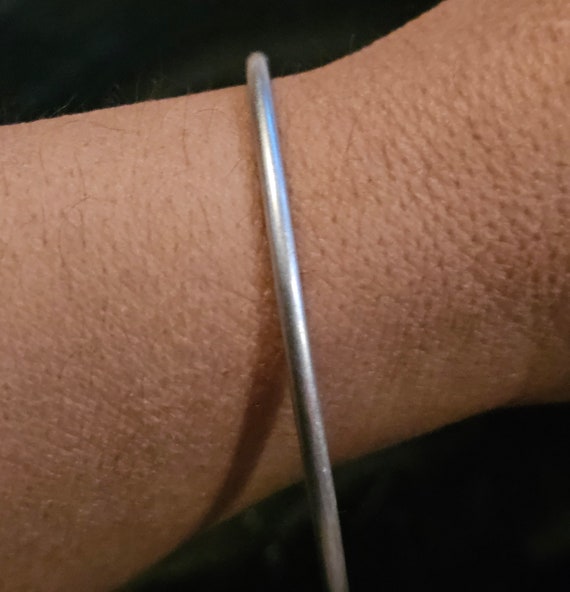 Sterling Silver Bangle, Stamped 925, Stacking Ban… - image 5