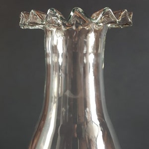 XL-storlek skorsten i klart glas med volang för fotogenlampor - 7,5 cm x 25,5 cm för brännare #2 (ny)