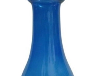 Cobalt Blue Beaded Top Glass Chimney For Kerosene Oil Lamps - 8 1/4" x 2 5/8" For #1 Burners New
