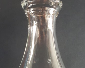 Vintage Clear Glass Crown Top Kerosene Oil Lamp Chimney 2 13/32" x 7 7/8" For #1 Burners