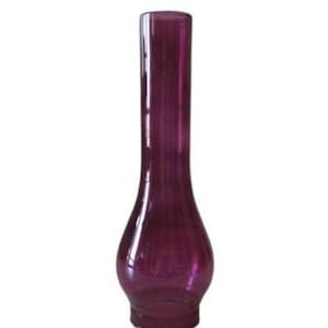 Amethyst Vienna Glass Chimney For Kerosene Oil Lamps - 10 5/16&quot; x 2 31/64&quot; For #1 Burners New