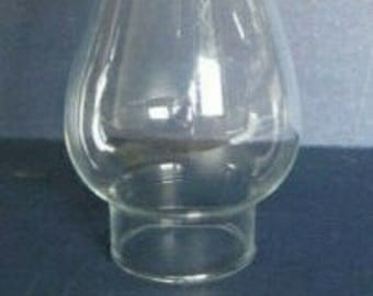 Clear Vienna Style Glass Chimney For Kerosene Oil Lamps - 7 3/4" Tall x 2" Base