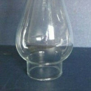 Clear Vienna Style Glass Chimney For Kerosene Oil Lamps - 7 3/4&quot; Tall x 2&quot; Base New