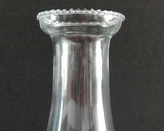 Clear Glass Beaded Top Chimney For Electric and Kerosene Oil Lamps - 8 1/4" x 2 5/8" For #1 Burners New