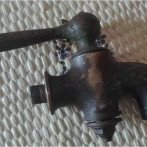 Vintage Large and Heavy Wine Barrel Brass Tap